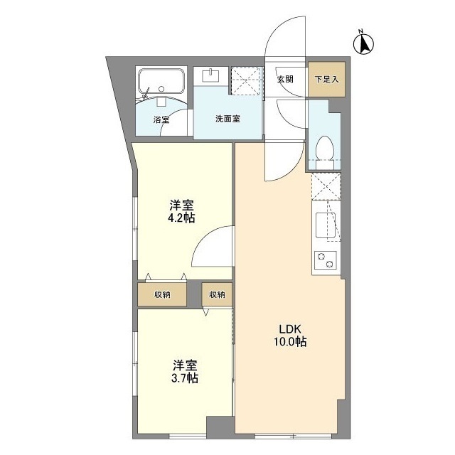 ウェルスクエア学芸大学Ⅱ 103号室の間取り図